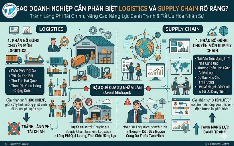 Tại sao doanh nghiệp cần phân biệt logistics và supply chain rõ ràng